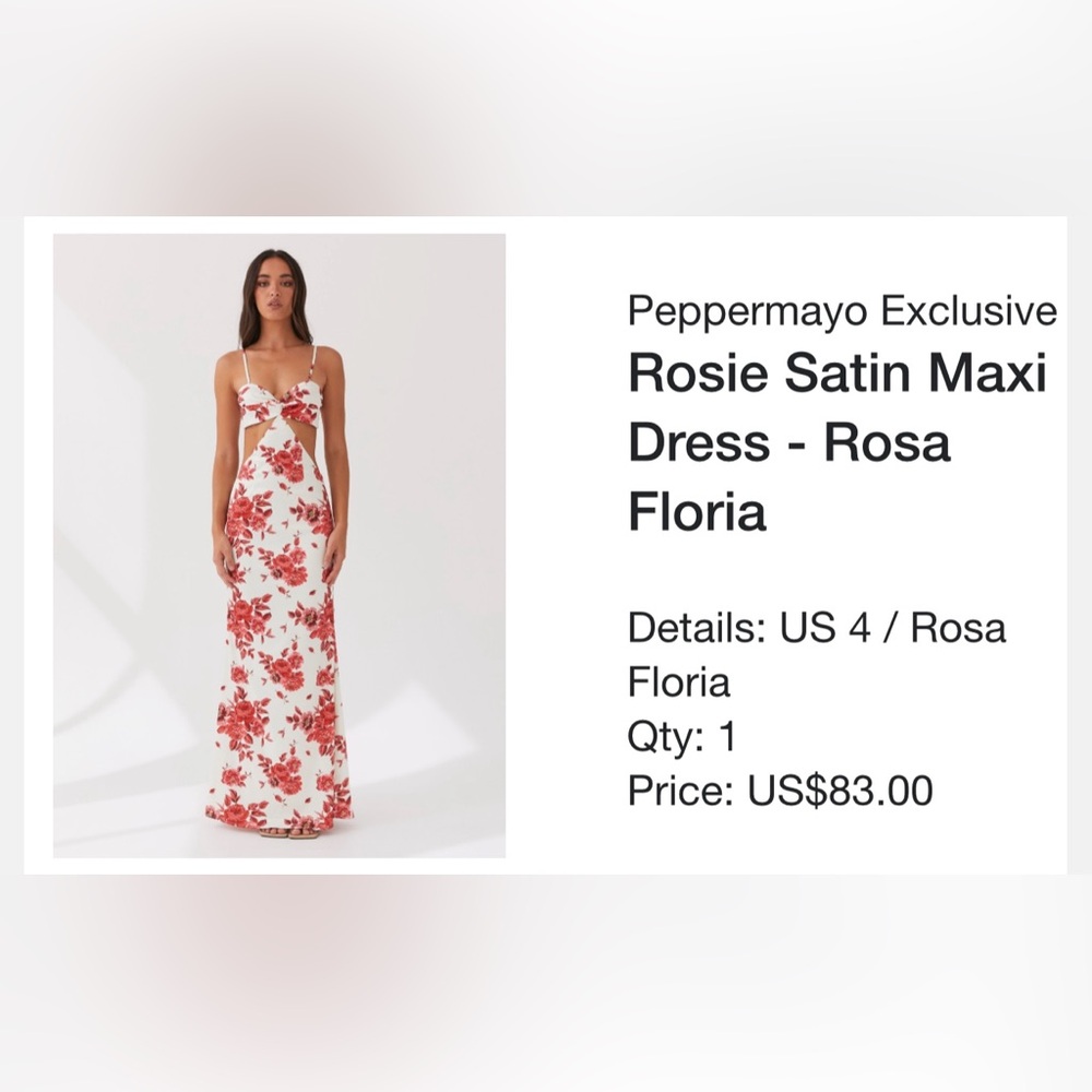 Peppermayo Red and White Spaghetti Strap Sundress